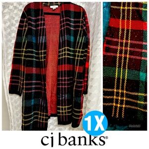 CJ Banks Open Front Cardigan Wrap